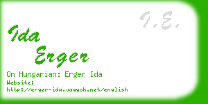 ida erger business card